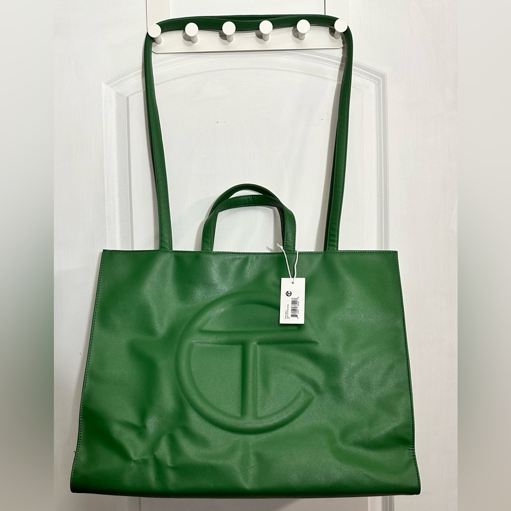 TELFAR Large! Shopping Bag Leaf Green, Sz Large (RARE) - Picture 4 of 12